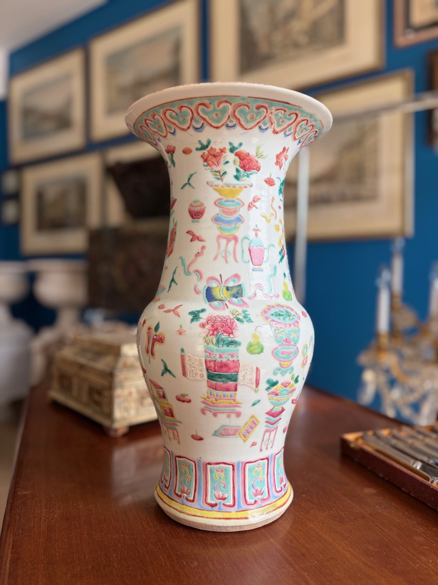 Chinese Vase With Scholars' Artifacts-photo-3