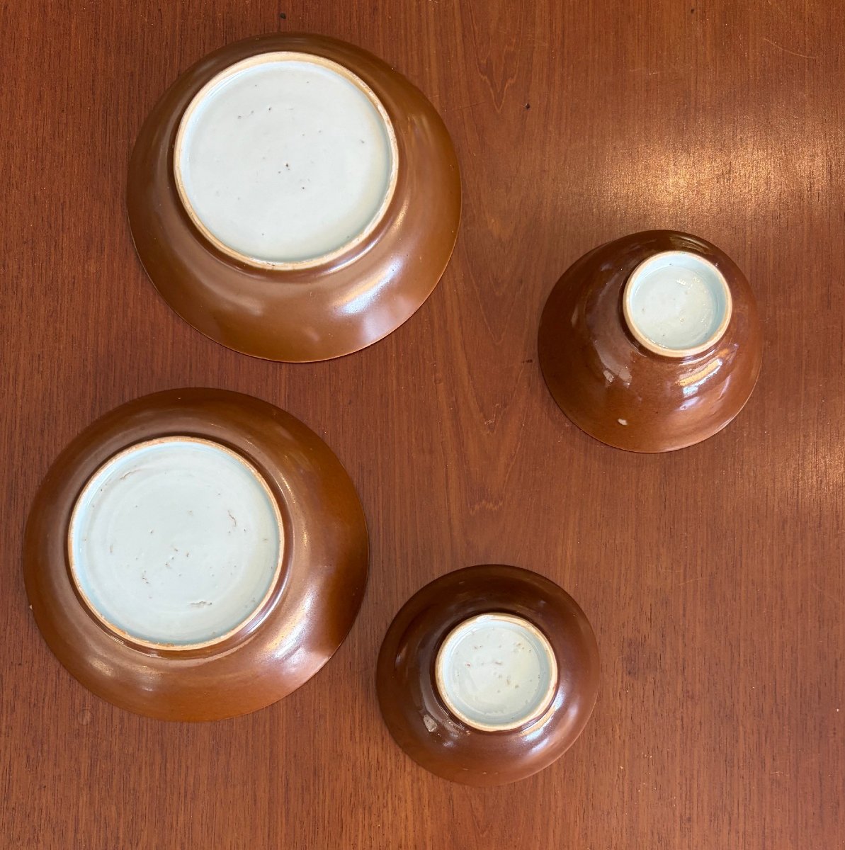Pair Of 18th-century Chinese Bowls And Their Saucers-photo-4