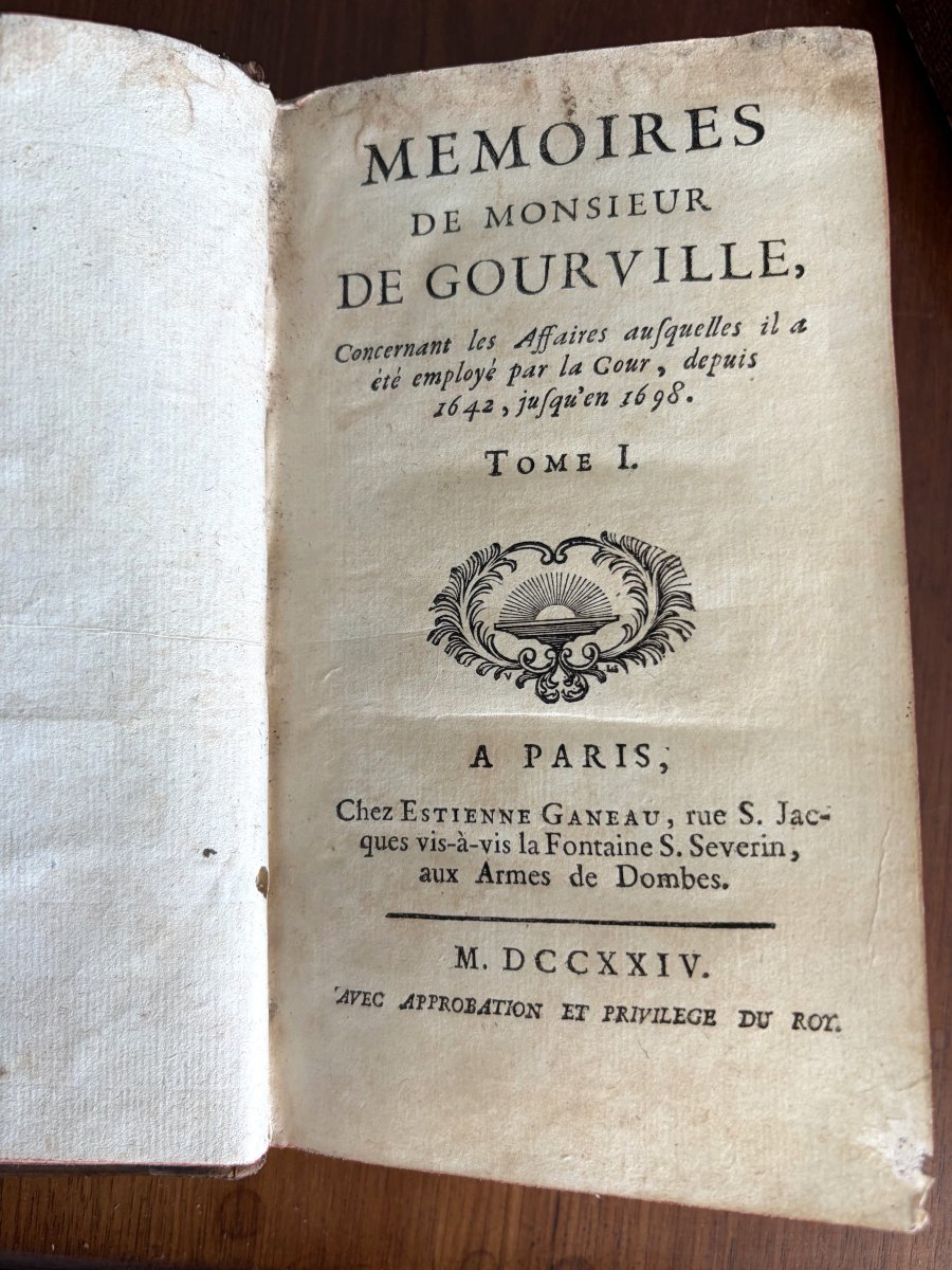 Memoire de Monsieur de Gourville, 1724, deux tomes-photo-3