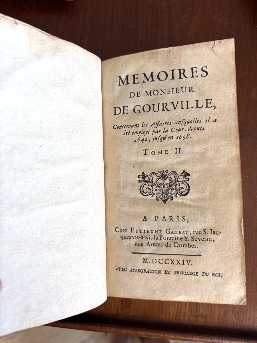 Memoire de Monsieur de Gourville, 1724, deux tomes-photo-4