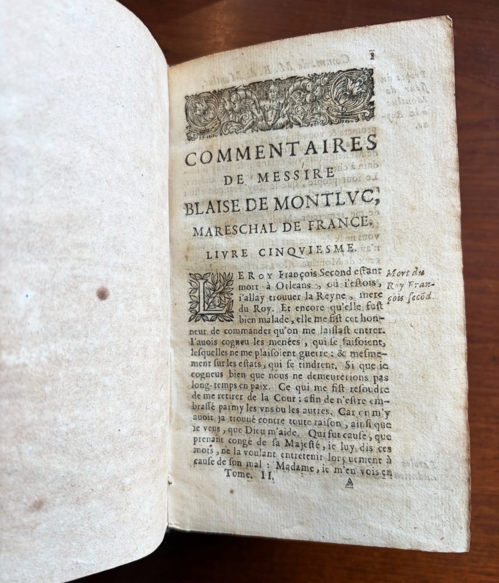 Commentaires de Montluc, 1661, en deux volumes-photo-2