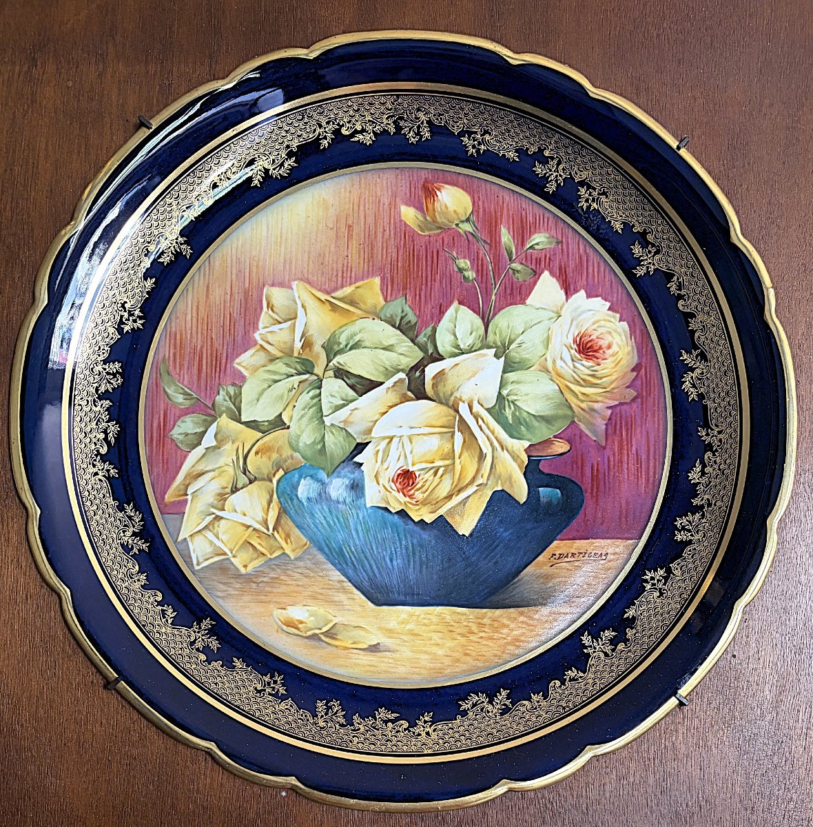 Limoges Porcelain Plate Signed By Dartigeas-photo-2