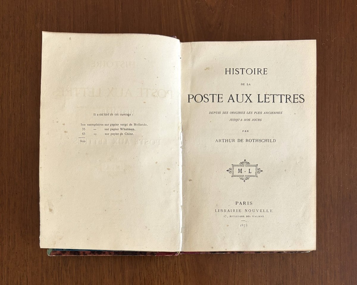 Histoire de la poste aux lettres, Michel Levy 1873