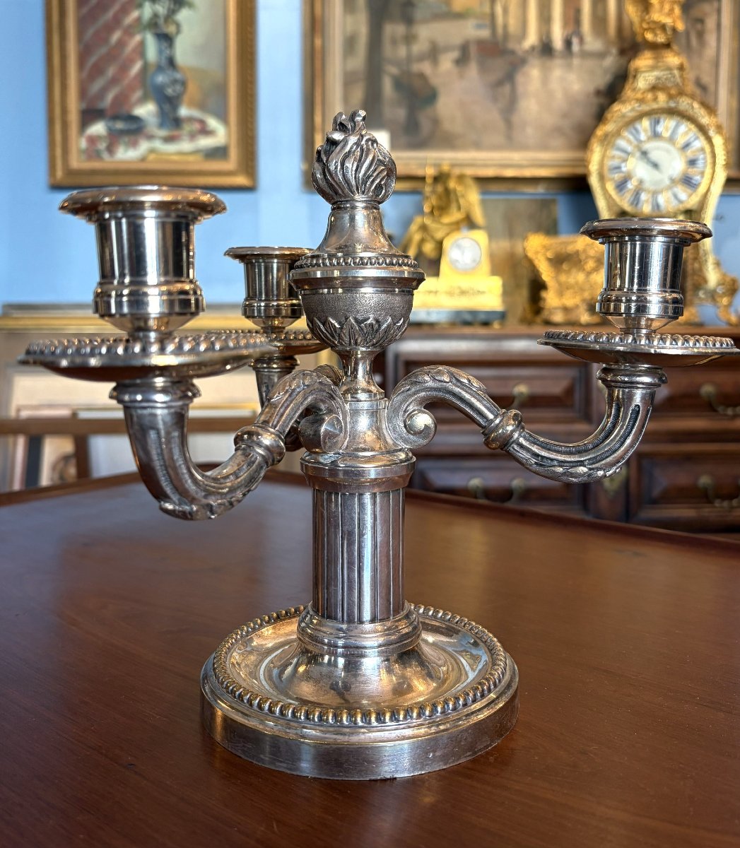 Set Of Three Silver-plated Bronze Table Runners-photo-2