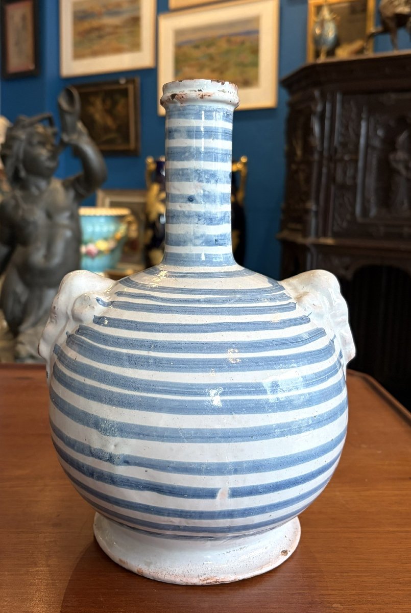 18th-century Nevers Ceramic Bottle