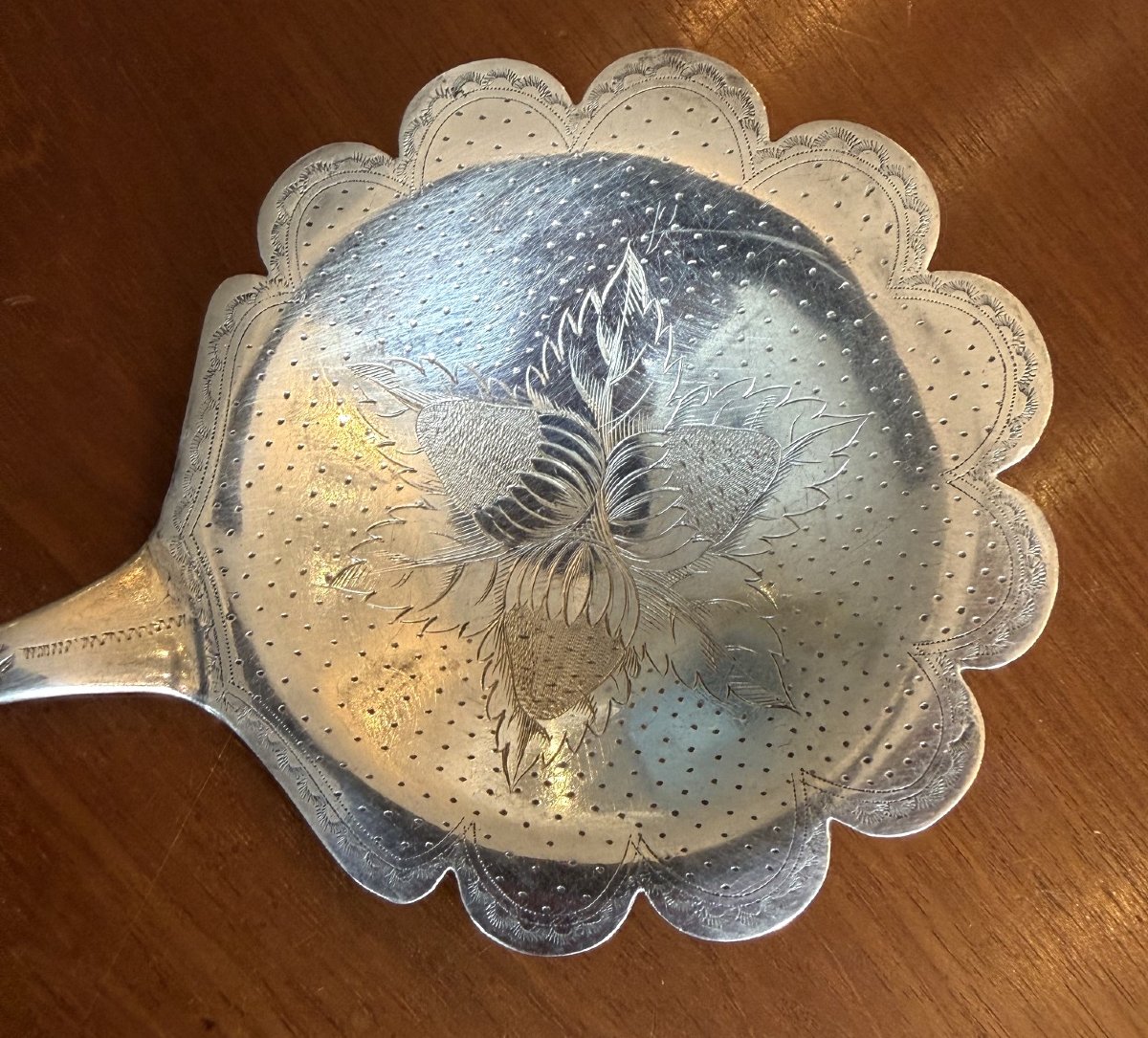 Solid Silver Strawberry Spoon-photo-2