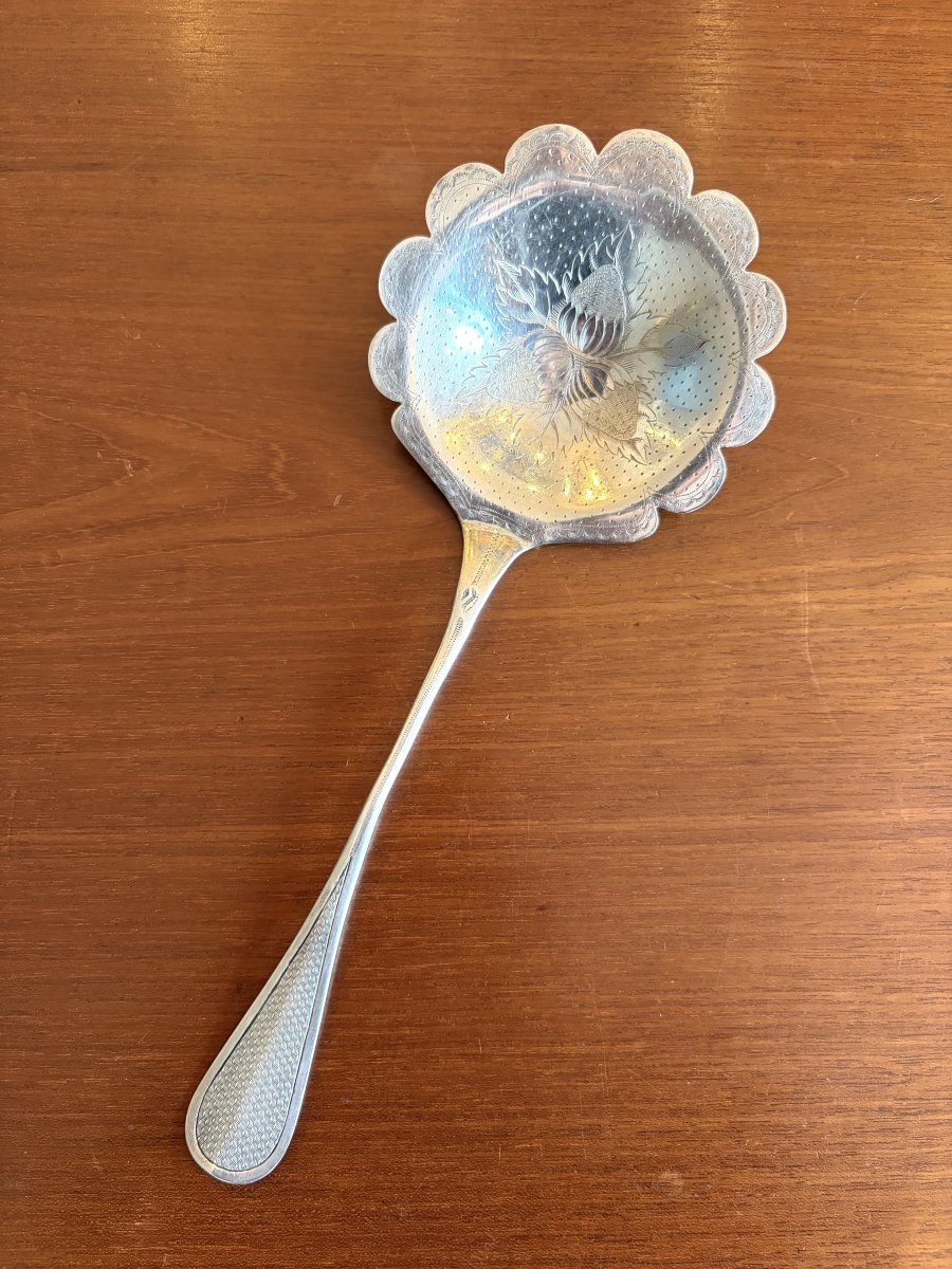 Solid Silver Strawberry Spoon