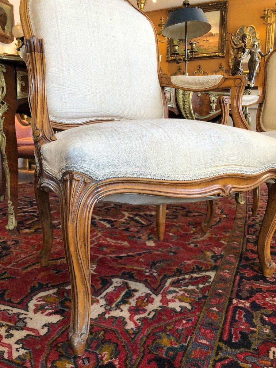 Large Pair Of Armchairs With Flat Backs-photo-2