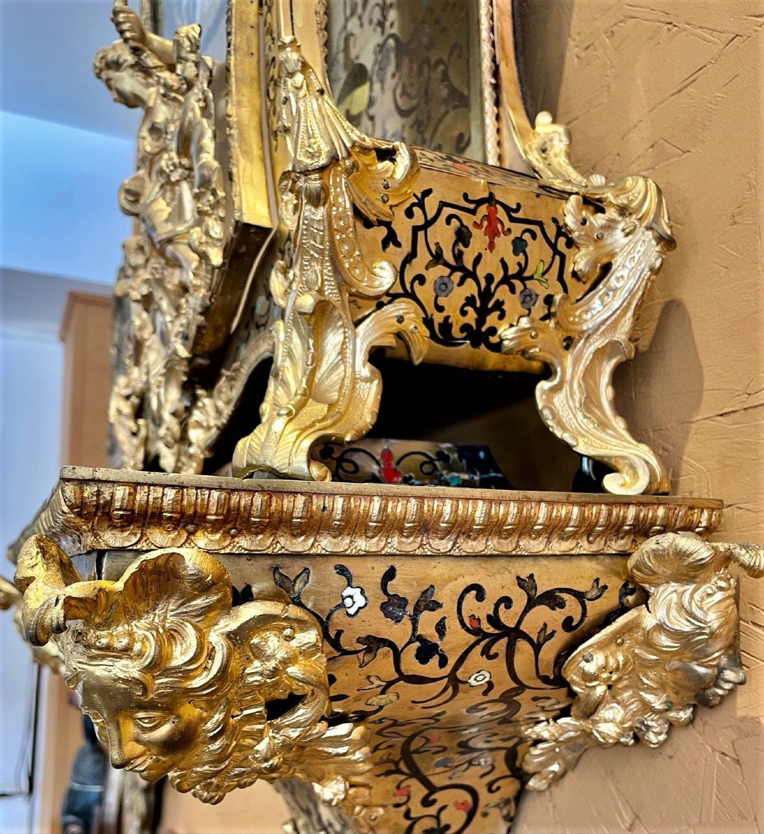 Important Cartel Louis XV Boulle  Aux Cinq Couleurs-photo-4