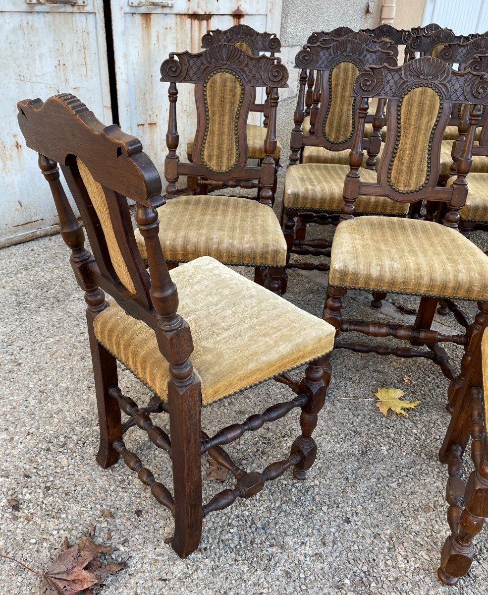 18 Walnut Dining Chairs-photo-3