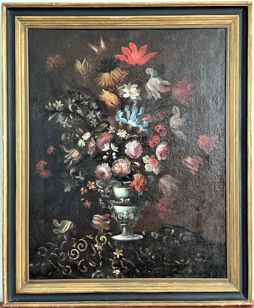 Bouquet Of Flowers, Spanish School 17th