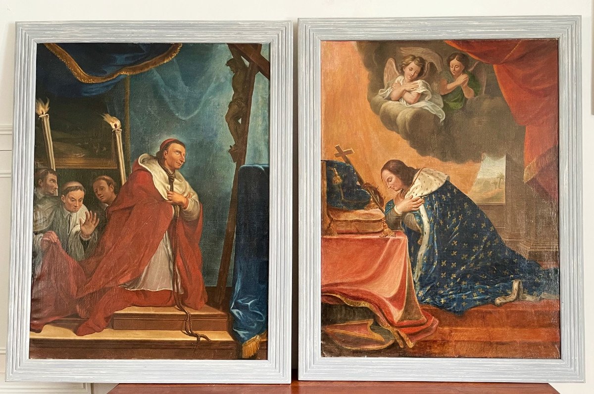 Pair Of Large Old Paintings