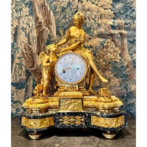 Imposante Pendule En Bronze Doré Louis XVI
