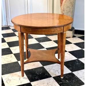 Art Deco Pedestal Table In Amboyna Burl And Ivory