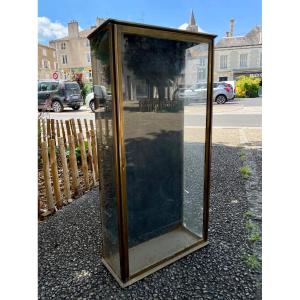 Antique Hanging Brass Display Case