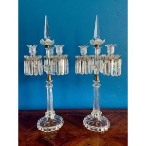 Large Pair Of Baccarat Chandeliers