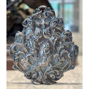 The Annunciation, 18th Century Silver Plaque 