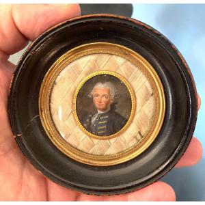 portrait d'homme, miniature 18eme