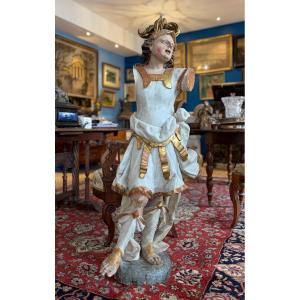 personnage en bois sculpté XVIIeme