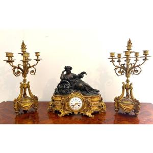 garniture en bronze Deniere Napoleon III