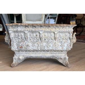 grande jardinière en fonte 19eme siècle