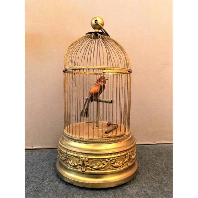 Grande Cage à Oiseau Chanteur attribué à la maison Bontems