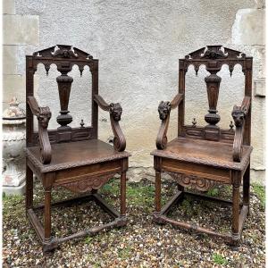 Pair Of Liège Armchairs 19th