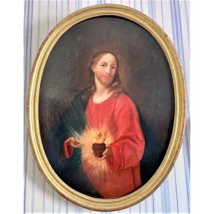 Sacred Heart, Large Painting 18th