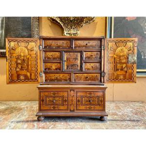 Augsburg Cabinet In Marquetry, 17th Century