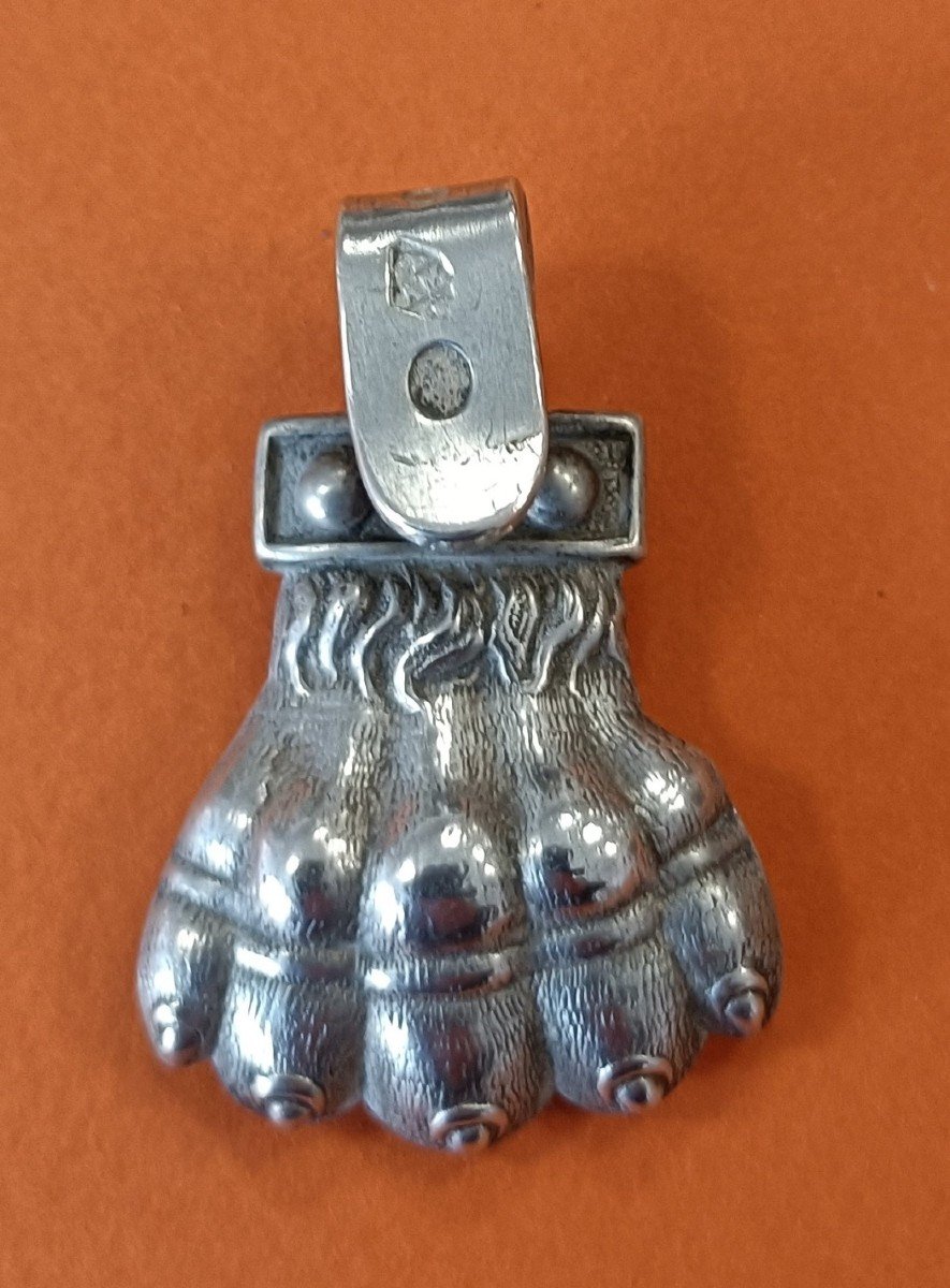 Boucles De Cape En Argent- XIXe-photo-4