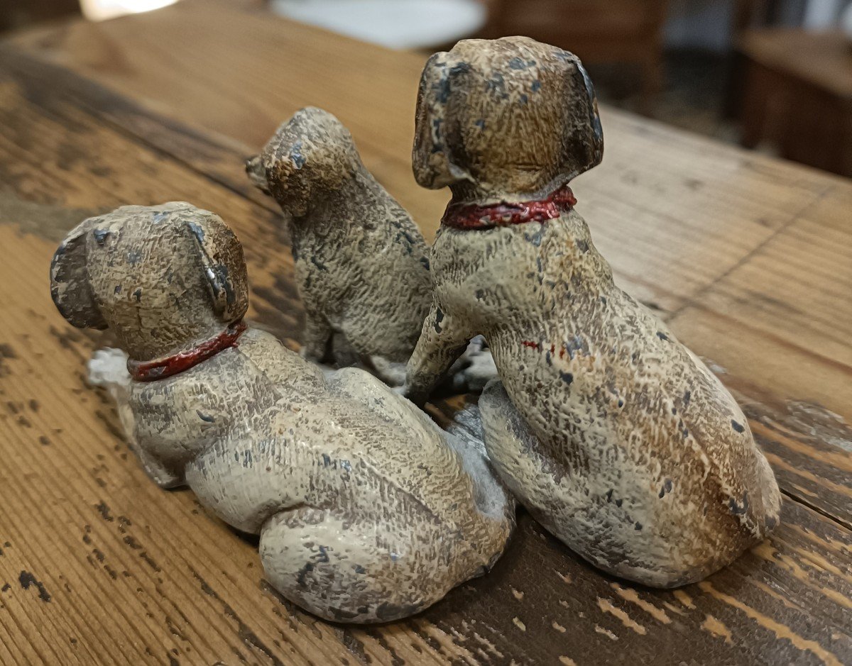 Family Of Lead Labradors From Nuremberg-late 19th Century-photo-3