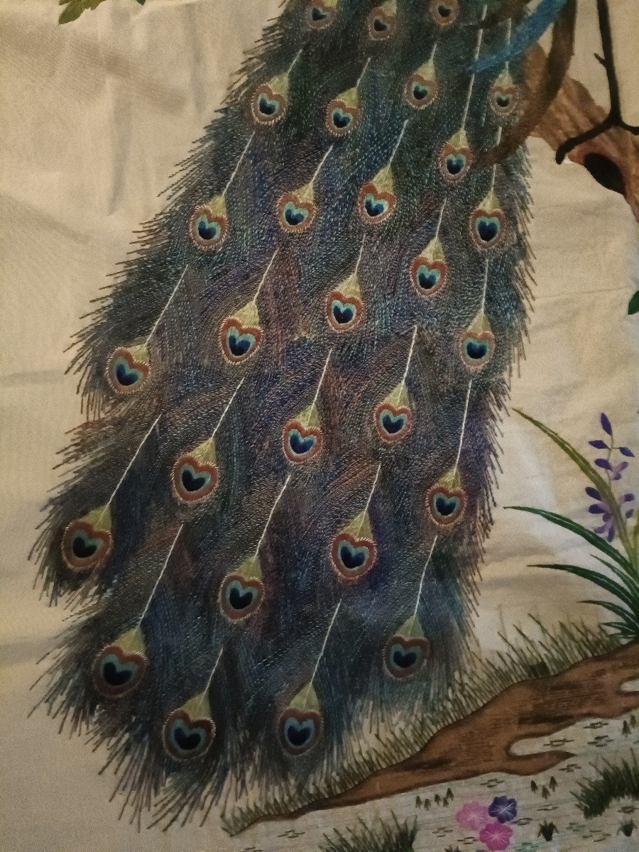 Peacock Wall Hanging - Indochina Late 19th-early 20th-photo-3