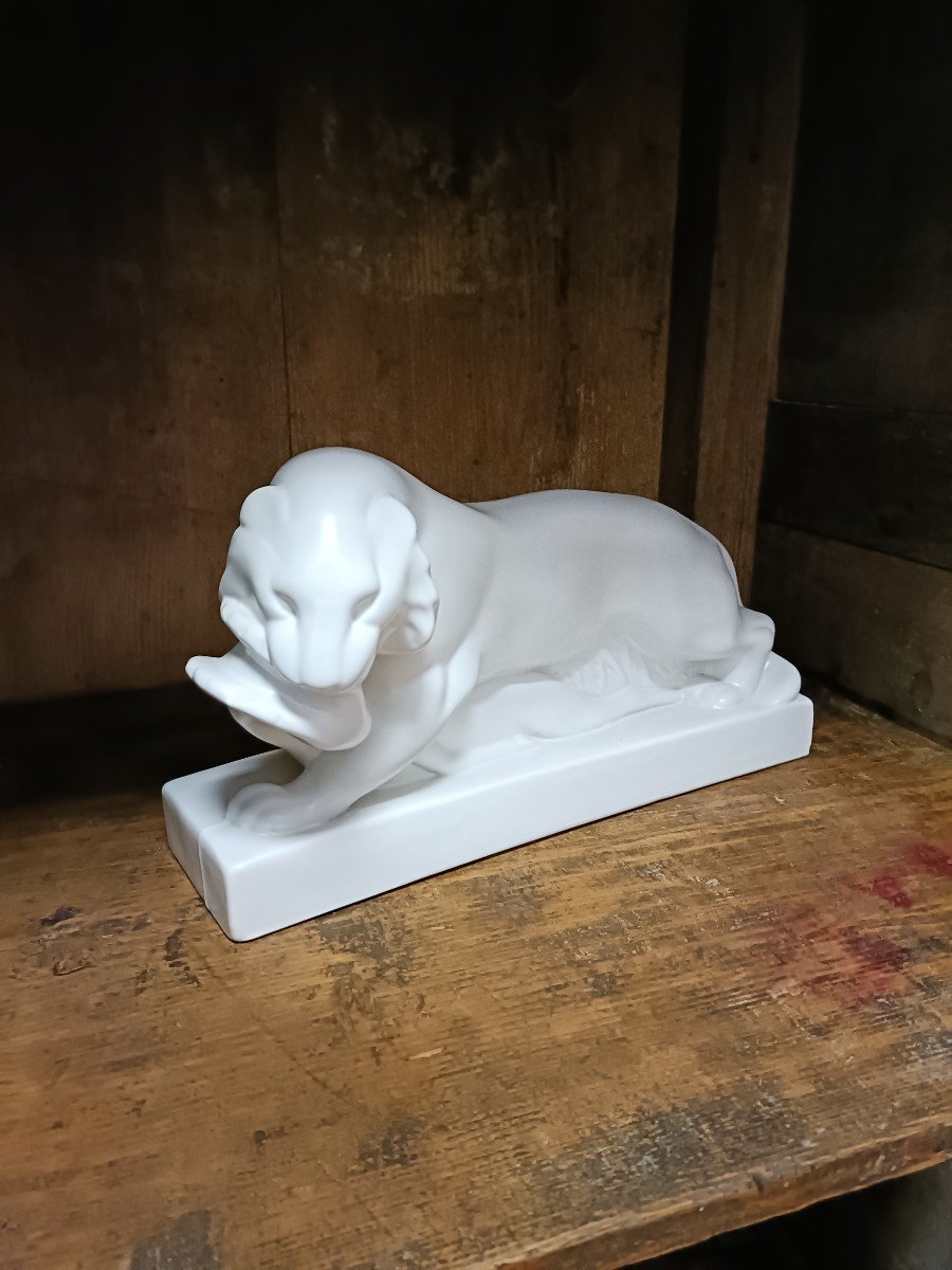 Tiger Or Lioness - Ceramic - Art Deco -photo-2