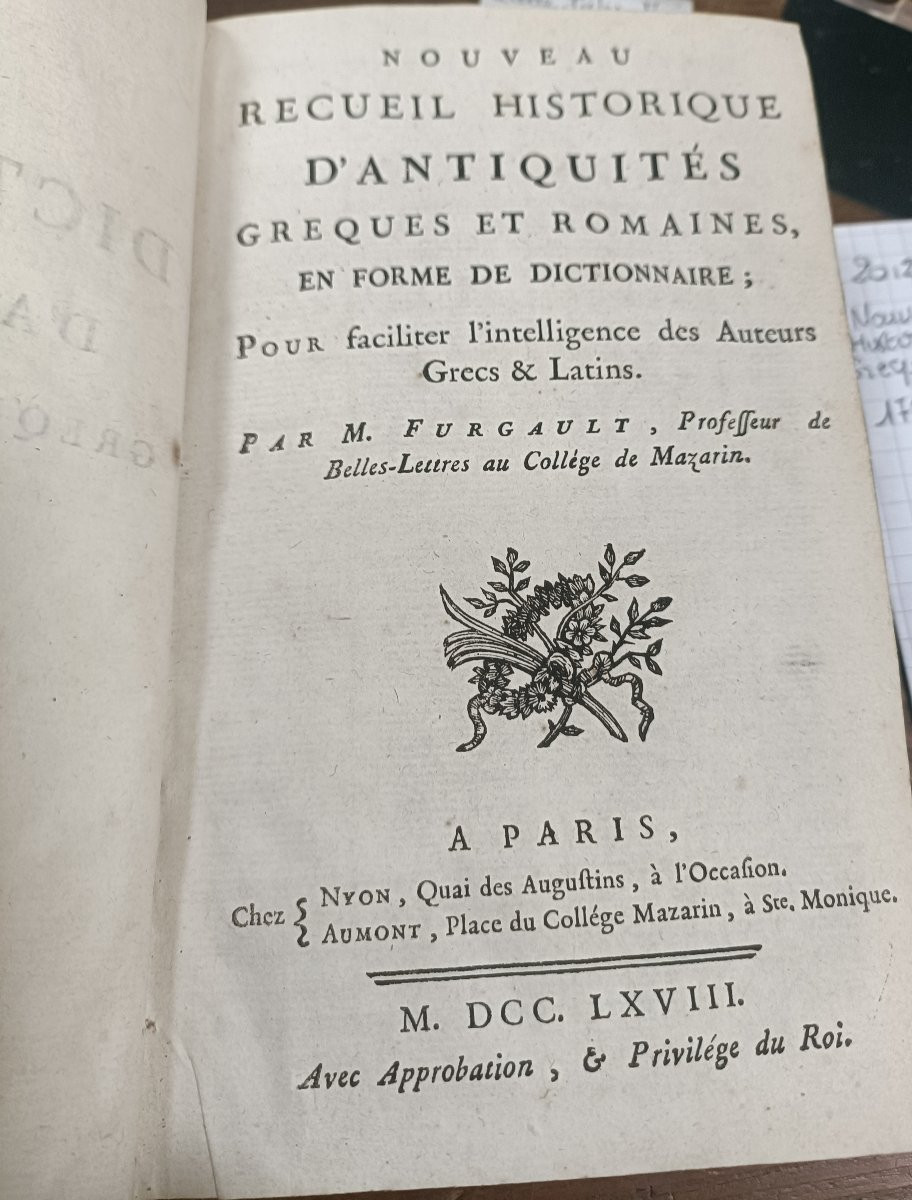 Dictionary Of Greek And Roman Antiquities, 18th Century -photo-3