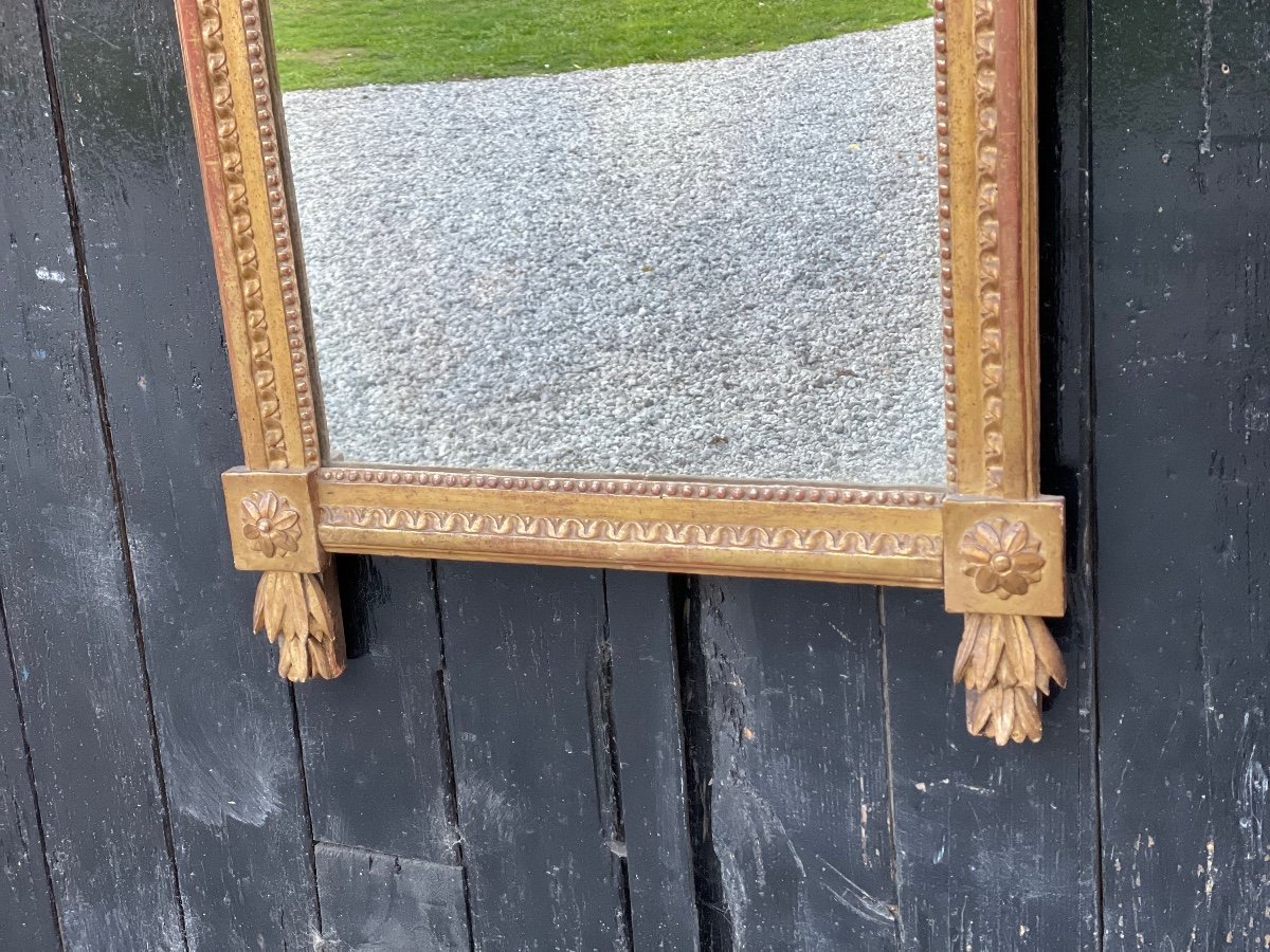 Louis XVI Mirror In Golden Carved Wood, Eighteenth Century-photo-2