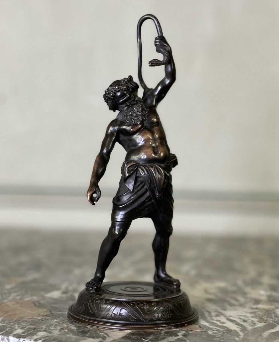 Silène, Sculpture En Bronze D’après L’antique, XIXème siècle 