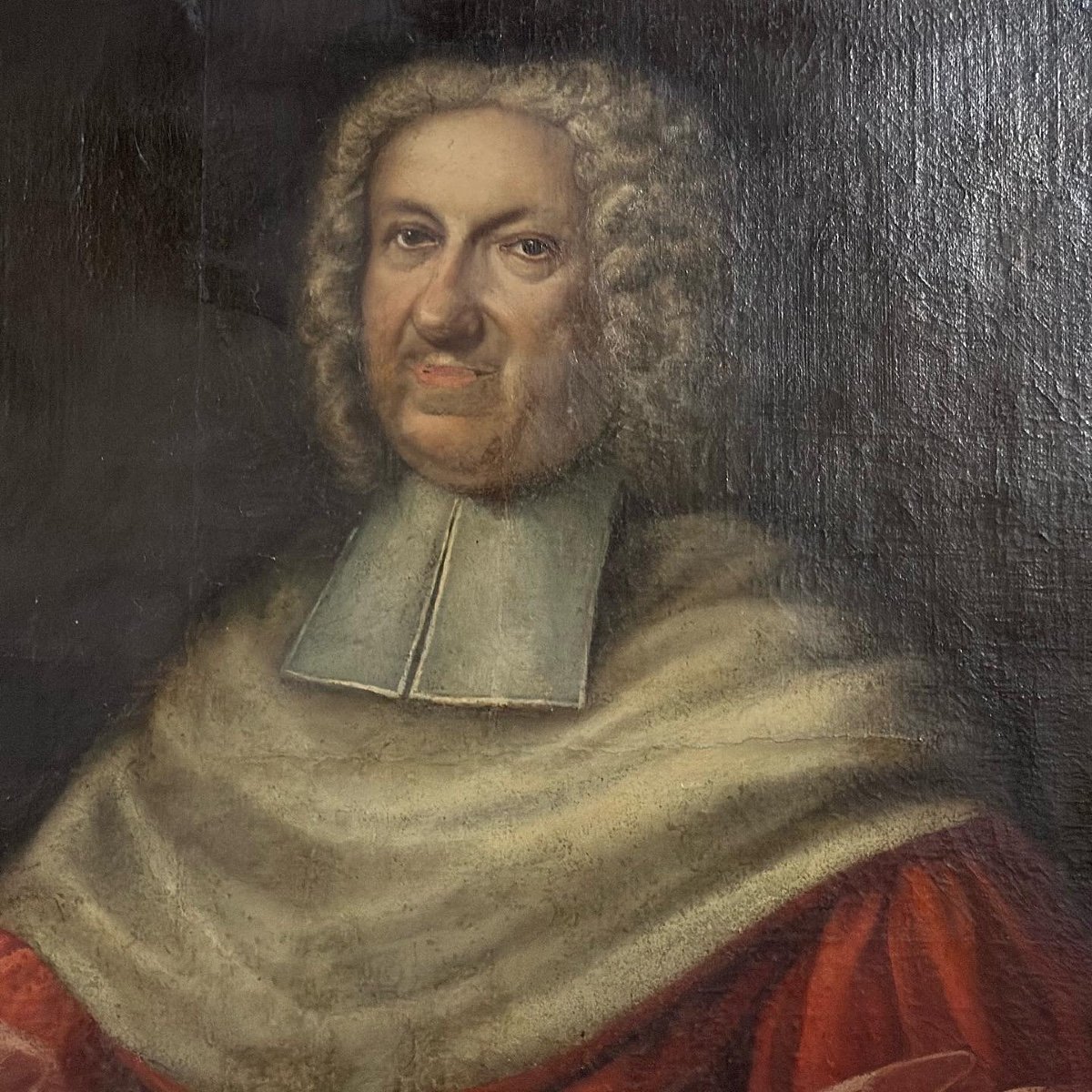 Portrait D’un Chancelier, Huile Sur Toile Datée De 1727-photo-1