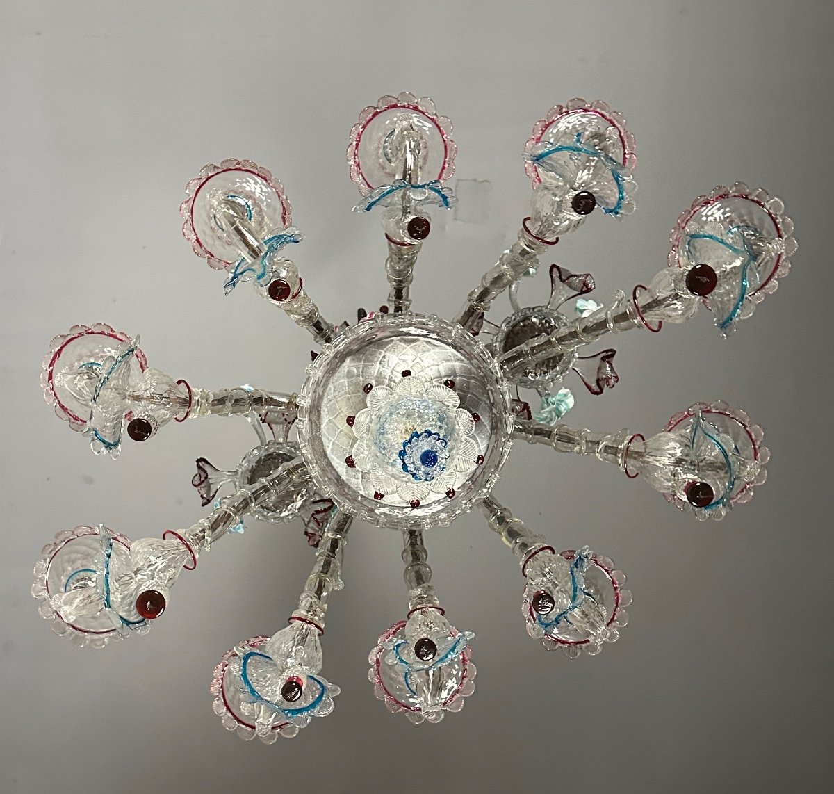 Rezzonico Venetian Chandelier In Multicolored Murano Glass, 10 Arms Of Light-photo-3