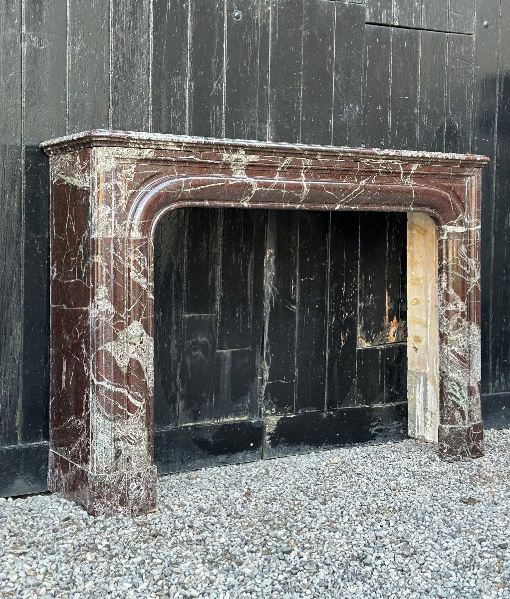 Louis XIV Style Fireplace In Levanto Marble Circa 1880