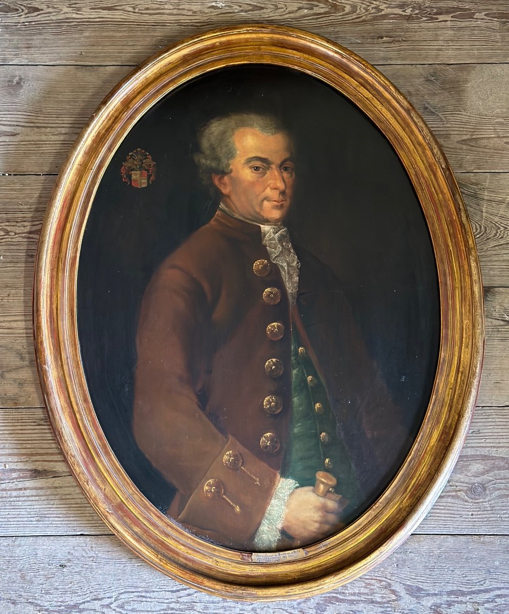 Portrait Jean-Joseph de RYCKMAN de BETZ Deputé au conser des XXI,Huile Sur Toile, XIXème Siècle