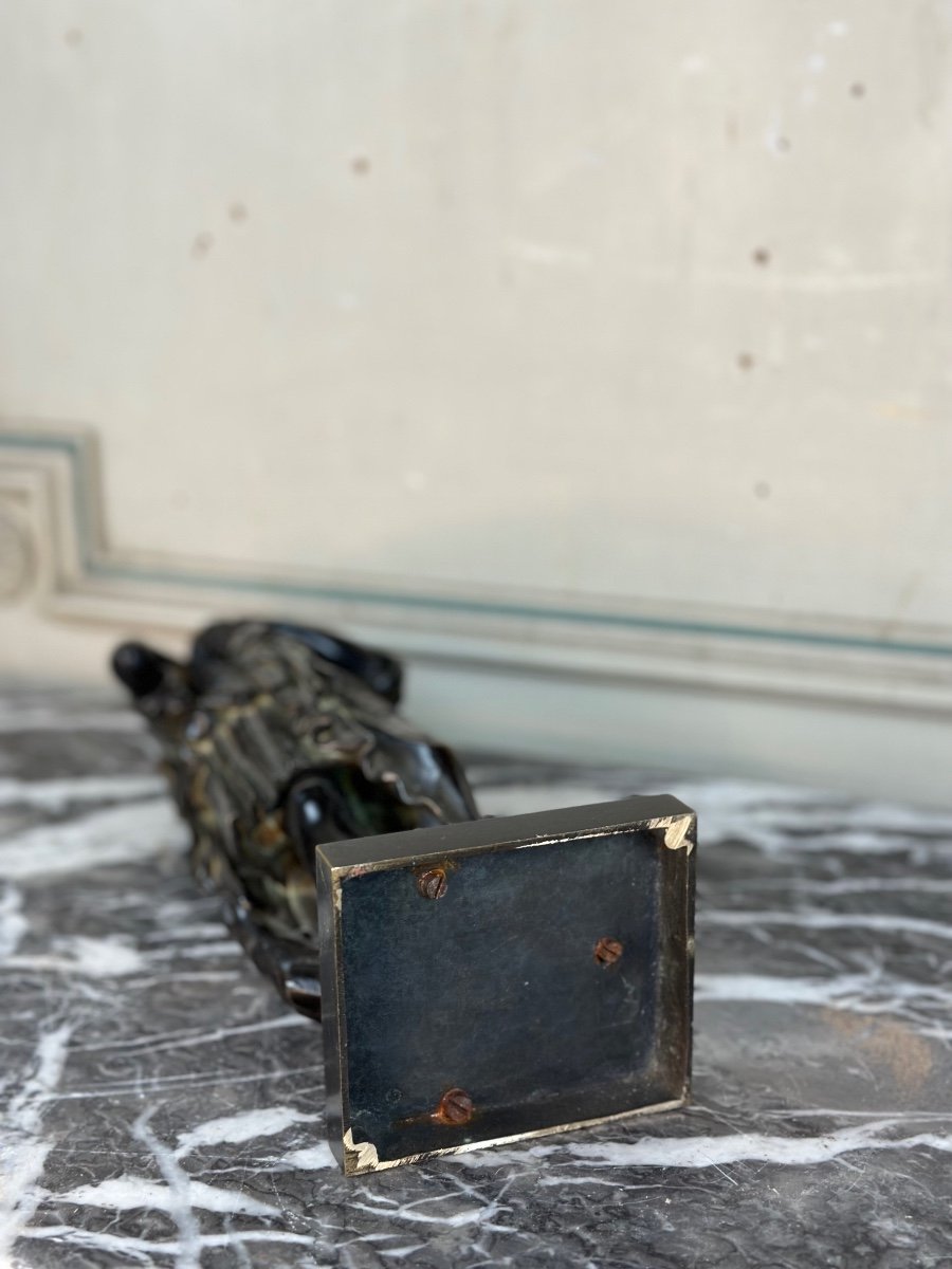 Diane  De Gabies, Bronze Patine Noire D’après L’antique -photo-3