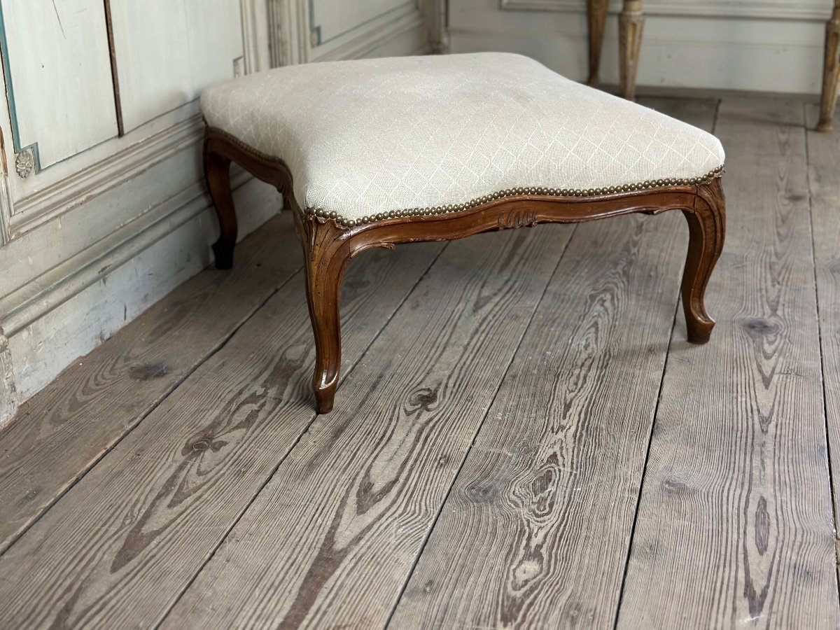 Louis XV Style Footstool In Carved Wood Circa 1880-photo-4