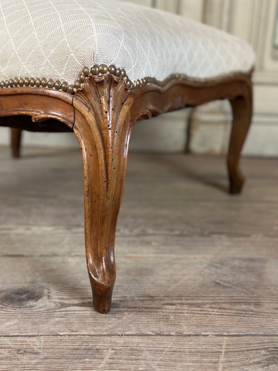 Louis XV Style Footstool In Carved Wood Circa 1880-photo-2