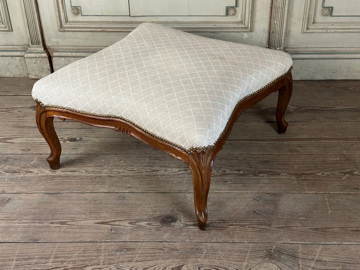 Louis XV Style Footstool In Carved Wood Circa 1880-photo-3