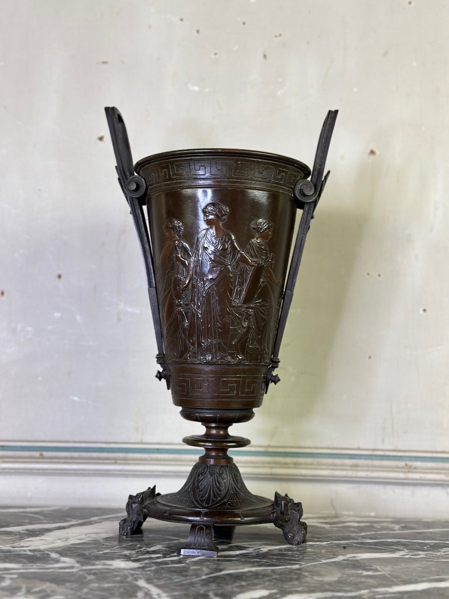 Vase En Bronze Dans Le Goût De L’antique, France Vers 1880