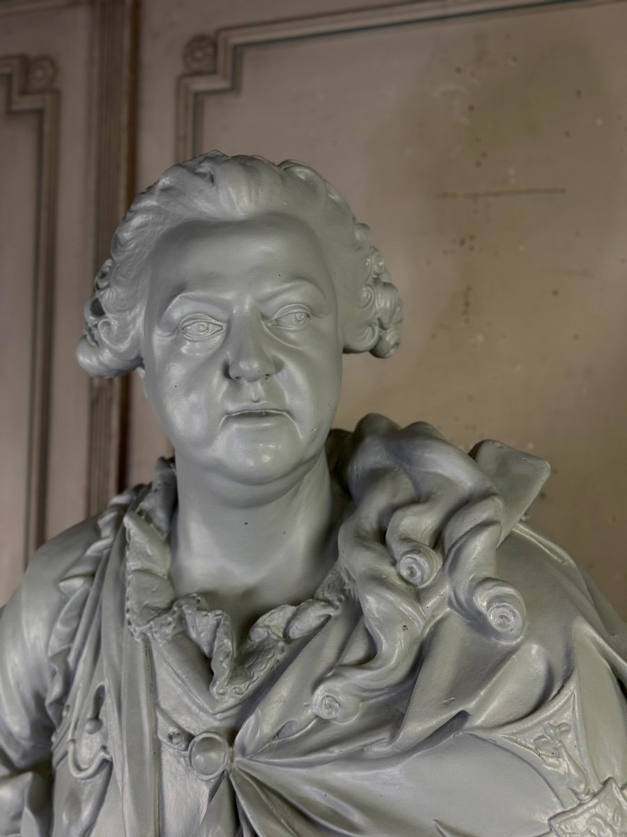 Bust Of Governor-general Alexandre De Lorraine, Plaster After Jean Philippe Augustin Olivier-photo-2