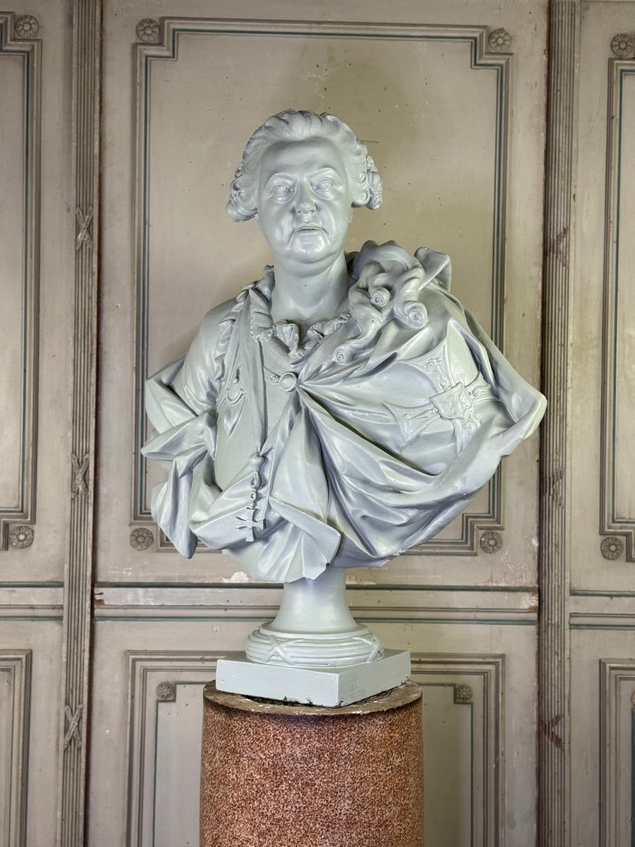 Bust Of Governor-general Alexandre De Lorraine, Plaster After Jean Philippe Augustin Olivier-photo-7