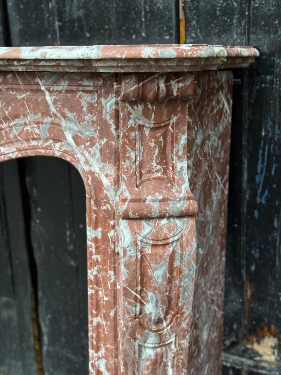 Louis XV Style Fireplace In Rance Marble Circa 1900-photo-3