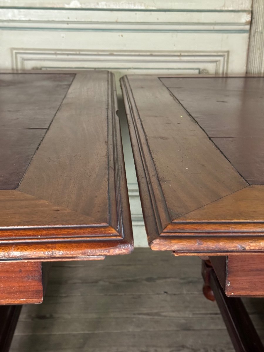 Pair Of Mahogany Library Tables, Circa 1880-photo-3