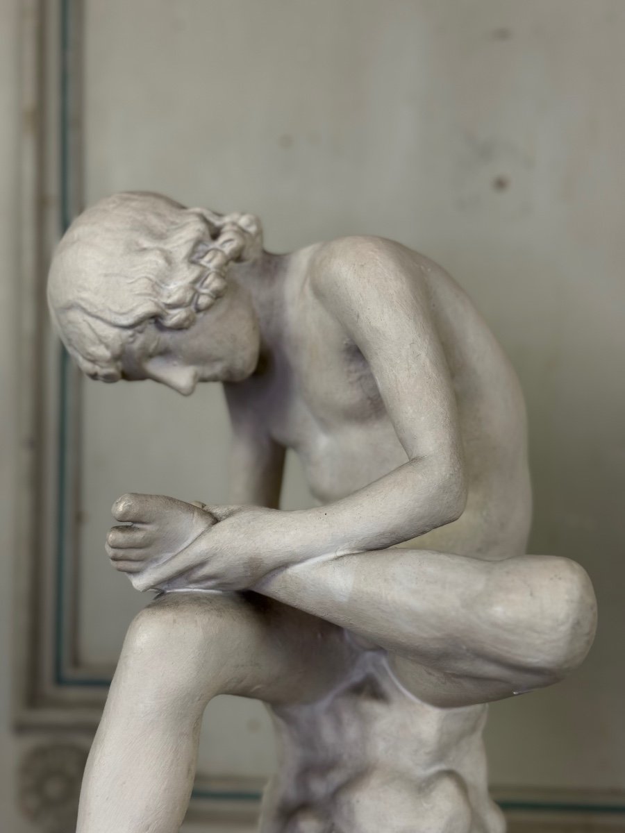 Spinario, Plaster Based On The Antique, Circa 1900 -photo-7